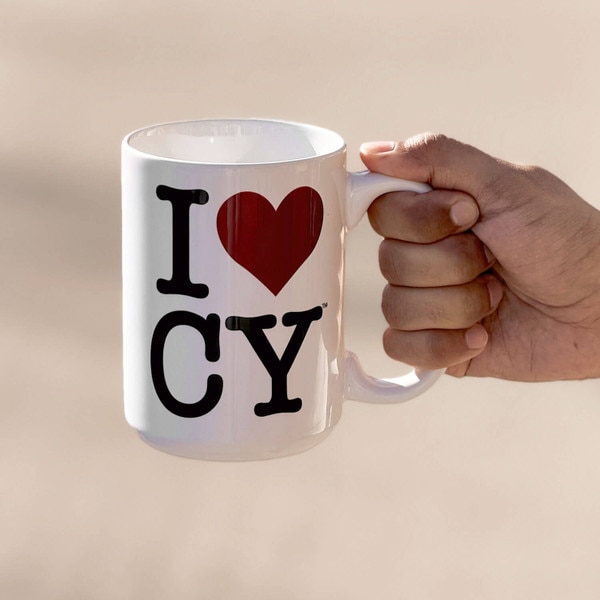 RFSJ I Heart CY White Ceramic Mug 15-ounce